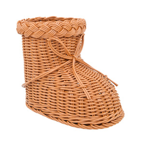 Panier cadeau <span class=keywords><strong>de</strong></span> Noël en rotin tressé imitation artisanal, en forme <span class=keywords><strong>de</strong></span> bottes <span class=keywords><strong>de</strong></span> <span class=keywords><strong>neige</strong></span>, pour emballage créatif - Product Image 5