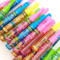 Bonbons liquides acidulés en forme de brosse à dents, saveur fruitée, étiquette privée personnalisée en gros