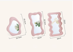 กระจกตั้งโต๊ะแบบพกพาสุดหรูกระจกรูปเมฆสุดสร้างสรรค์สำหรับเด็กผู้หญิงคุณสมบัติส่วนตัวสำหรับนักเรียนหอพัก - Product Image 5