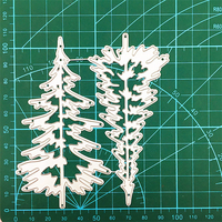 AAGU 2 pièces/ensemble, matrices de découpe en métal pour sapin de Noël, modèles pour scrapbooking, fabrication de cartes, découpe de formes métalliques pour les fêtes
