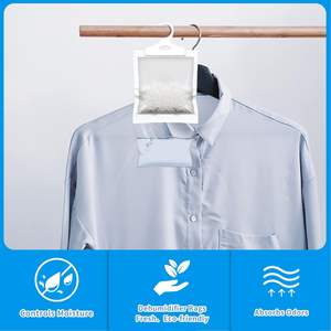 12팩 습기 제거제 걸이형 가방 무향 습기 제거 팩 옷장용 -220g/팩 제습제 - Product Image 3