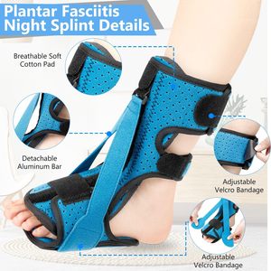 Orthèses de soutien pour pied tombant, bleues, à soutien partiel, pour la douleur au talon et la récupération de la cheville - Product Image 2