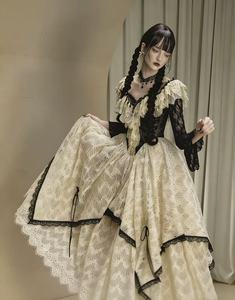 Collezione Industriale Retrò Francese Personalizzabile con Reso Limitato nel Tempo, Antistatica, Vita Stretta, Stile <span class=keywords><strong>Lolita</strong></span> B77 - Product Image 1