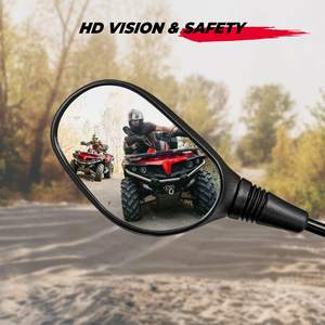 ATV Handlebar Motorcycle Mirrors 8MM & 10MM for ATV Riding with E24 - Product Image 5
