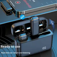Grenzüberschreitende Kondensator-Lavalier-Mikrofonbox mit 1-zu-2-Ladeetui für mobile Live-Streaming-Anwendungen