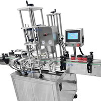 Machine de capsulage sous vide industrielle pour bouteilles en verre rondes, bouchons métalliques, confiture, miel, conserves de légumes