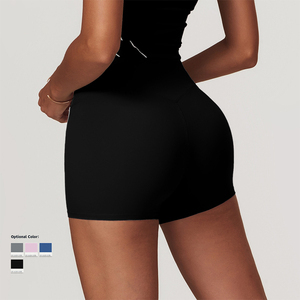 Fanco Mới Mùa Hè Ngắn 2024 Yoga Chạy Phụ Nữ Siêu Mềm Màu Hồng Phòng Tập Thể Dục Quần Short Không Có Scrunch Workout legging Quần Short Với Nén - Product Image 2