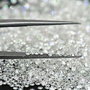 Moissanite Round Brilliant Cut 0.8-2.9mm Super White Lab Created Gemstone For Jewelry Making - Product Image 3