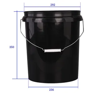 空的5加仑塑料油漆桶，带盖和手柄20升桶