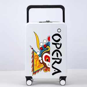 Valise d'embarquement personnalisée 20 \ "de large unisexe ABS + PC Bagages portables ODM Chargeur USB Roues pivotantes Double intérieur - Product Image 1