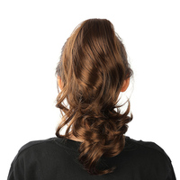 Queue de cheval naturelle, cheveux lisses humains, pour femme, 1 pièce, vente en gros