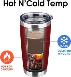 Wholesale High Quality Powder Coated 20oz Stainless <b>Steel</b> Inusulated Wine Tumbler - Product Image 3