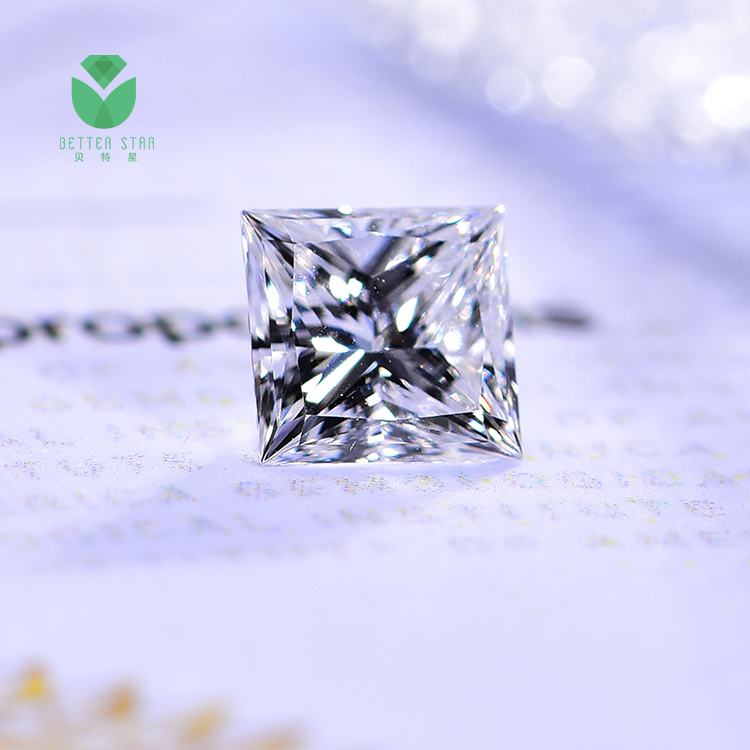2.5 x 2.5 MM 0.10 CT Near White Princess Square Brilliant Cut Moissanite 4 Ring 2.5 x 2.5 MM 0.10 CT Near White Princess Square Brilliant Cut Moissanite 4 Ring