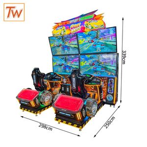 Machine de jeu d'arcade à monnayeur, simulateur de course automobile à double écran, machine de jeu d'arcade de divertissement avec accepteur de billets - Product Image 2