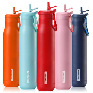 Sports Travel Stainless Steel Tumbler Double Vacuum Insulated Eco-Friendly <b>Large</b> Capacity Boiling Water Safe Water Bottle Straw - Product Image 2