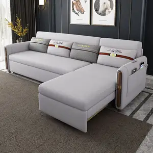 Fashion Nordic Leisure Sofa Bed Convertible Sofa Full Sleeper Sofa with Storage Living Room Spacious Lying Reading Dual-use Diva