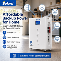 Batterie solaire résidentielle 51V 100Ah avec garantie de 10 ans, vente directe usine, compatible 48V 100Ah et 51.2V 100Ah, pack de stockage solaire 5kWh