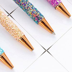 Stylo à bille pression multicolore avec paillettes métalliques brillantes, cadeau créatif pour camarade de classe, collègue, fille, étudiante, papeterie - Product Image 3