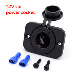 Elektrische Wasserdichte Buchse Stromstecker <span class=keywords><strong>DC12V</strong></span> Zigarettenanzünder Auto-Ladebuchse mit Abdeckung - Product Image 1