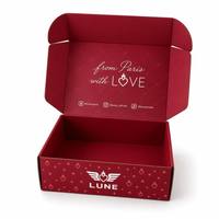Cajas de Embalaje de Papel Rojo Personalizadas, Cajas de Papel Impresas en Color Azul y Cajas Extra Resistentes para Envíos Express, Ideales para Artesanías