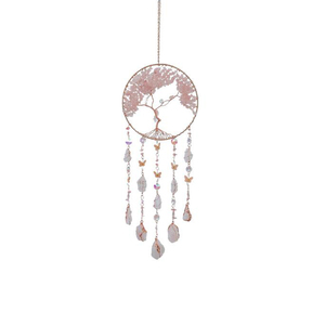 Cristal Agate Film Vent Carillon Vie Arbre Rêve Net Pendentif pour Salon Graduation Cadeau Pierre Thème Décoration - Product Image 2
