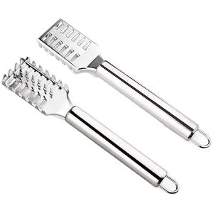 Handle Fish Scaler Brush Stainless Steel Sawtooth Easily Remove Fish Scales Skin Cleaning <b>Tool</b> Fish Scraper Peeler - Product Image 1