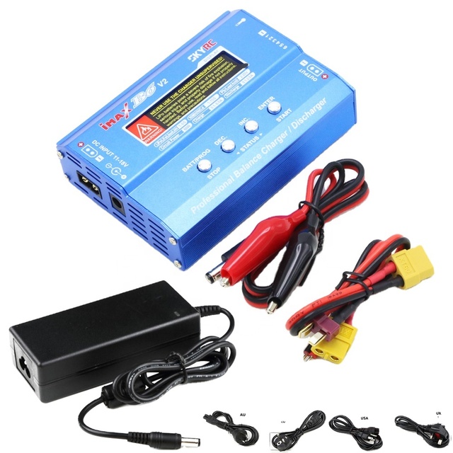 CSKY IMax B6 V2 Digital LCD Lipo NiMh 3S Battery Balance Charger With AC POWER 12v 5A Adapter for Rc Car Drone Helicopter