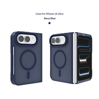 Étui pliable pour Surface Duo avec cadre de protection de caméra surélevé, anneau magnétique intégré, bord anti-collision, coque mate pour iPhone Duo Fold