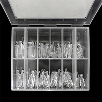 120 pièces de formes à ongles carrées en plastique, personnalisées avec votre marque, pour extension rapide de gel poly, style papillon français