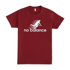 T-Shirt No Balance Rossa in Cotone Unisex, Maglietta Promozionale - Product Image 1