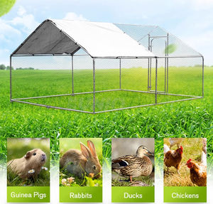 Grand <span class=keywords><strong>clapier</strong></span> à lapins en métal personnalisable cage à poulets poulailler arrière-cour poulailler enceinte - Product Image 3