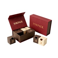 Boîte Calendrier Magnétique de Luxe Personnalisée Style Livre avec Petits Tiroirs en Carton pour Compte à Rebours des Fêtes, Bricolage, Artisanat, Emballage Cadeau Bijoux