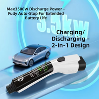 Nouveau chargeur portable EV 16A GBT avec réglage de la puissance à une touche à 4 vitesses, câble de 5 m, étanche IP55 pour le camping