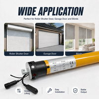 Moteur tubulaire solaire DC/AC 35 mm avec application WiFi et protection IP44 pour volets roulants électriques intelligents, garages et ateliers industriels