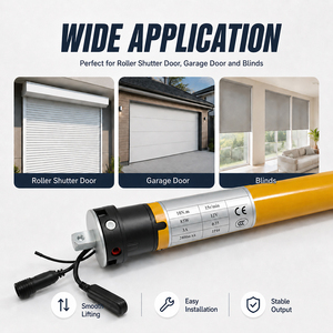 Moteur tubulaire <span class=keywords><strong>solaire</strong></span> DC/AC 35 mm avec application WiFi et protection IP44 pour volets roulants électriques intelligents, garages et ateliers industriels - Product Image 2