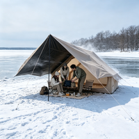 Grande tente de glamping familiale de luxe pour 3-4 personnes, en Oxford, Carpas Para Lujo Grande, nouvelle tente de camping gonflable pour l'hiver