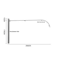 Étagère de présentation pour magasin de vêtements, en acier inoxydable, murale, pour vêtements féminins, accessoires de présentation de vêtements