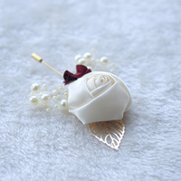 Costume fait à la main pour homme Corsage de poche Banquet de mariage Rose épinglette chemise ligne point broche-pour fêtes et cadeaux