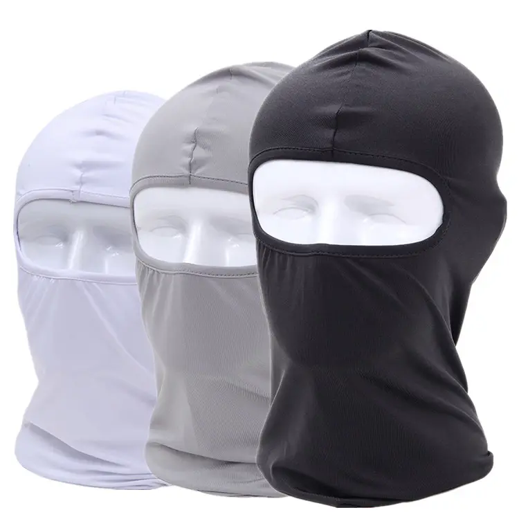 Haute qualité hommes Baclava visage respirant couleur unie casque de moto noir masque de Ski impression propre Logo cagoule personnalisée