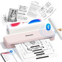 Imprimante à main A4 Portable sans fil Imprimante M834 sans encre 300dpi Imprimante thermique Fichier/PDF Machine d'impression pour bureau/étudiants