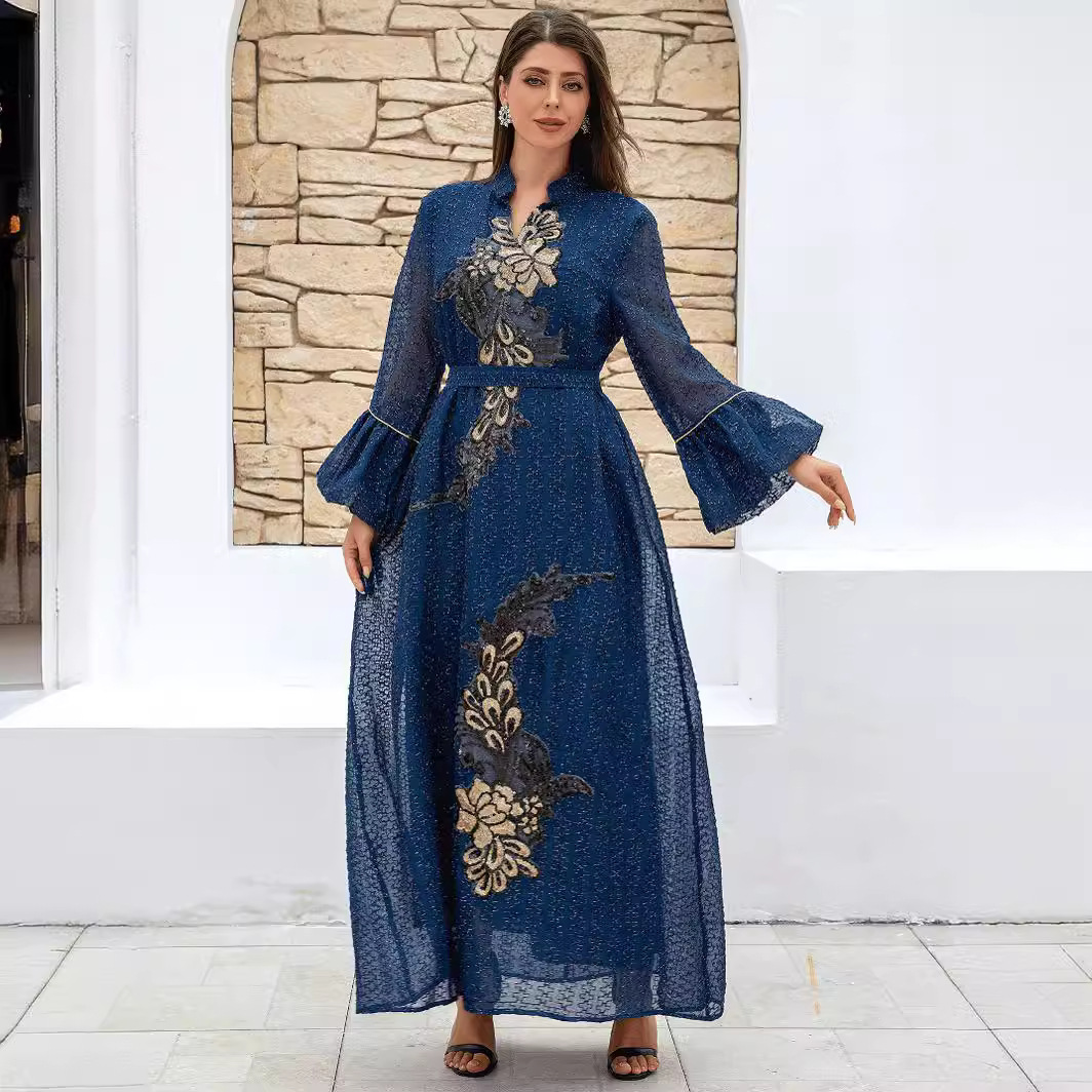 Modest Style New Dress for Middle Eastern Muslim Women Cross-Border E-commerce Hot Sale 2025 Southeast Asia Dubai Abaya