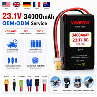 Produsen Berkualitas Tinggi Baterai LiPo HV 34000mAh 23.1V 8C 6S1P untuk Drone Penyemprot Pertanian OEM Custom Plug