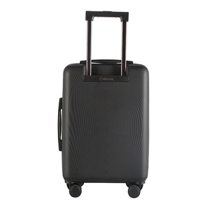 Valise à roulettes noire personnalisée OEM taille 20 pouces à l'avant avec <span class=keywords><strong>bagage</strong></span> à roulettes avec poche ouverte à l'avant - Product Image 5