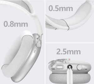 Funda Protectora Brillante con Pedrería para <span class=keywords><strong>Airpods</strong></span> Max, Protector <span class=keywords><strong>de</strong></span> Auriculares <span class=keywords><strong>de</strong></span> TPU, Funda para Almohadillas y <span class=keywords><strong>Diadema</strong></span>, 3 en 1 - Product Image 3