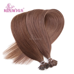 Wholesale 100% Chinese Remy Human Hair I tip Extension Cuticle Aligned Double Drawn Soft No Shedding Dark Color Natural Straight - Product Image 2