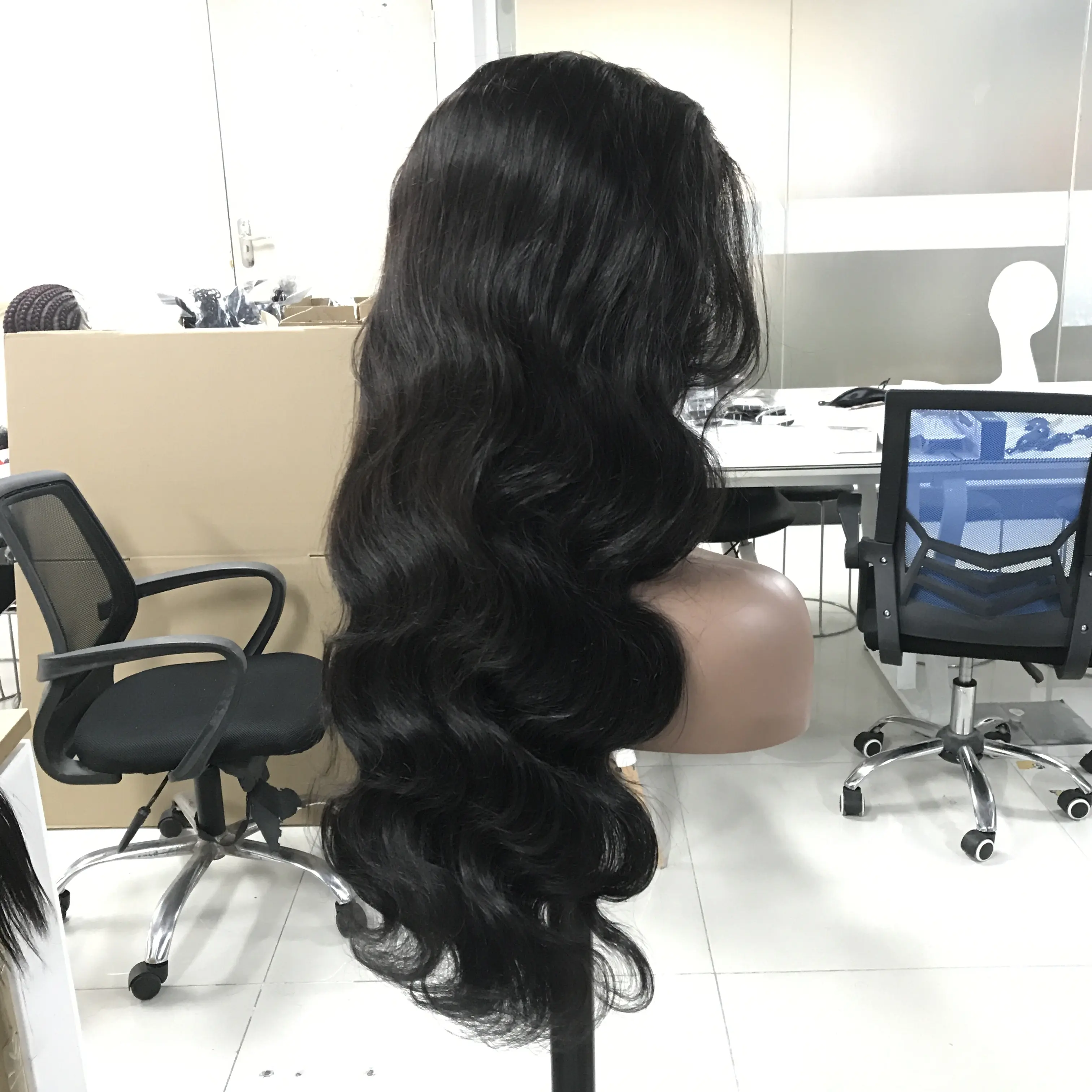 Wholesale Raw Indian Virgin 150% 180% 200% Density Human Hair Hd Full Lace Frontal Wig Transparent Lace Front Human Hair Wigs