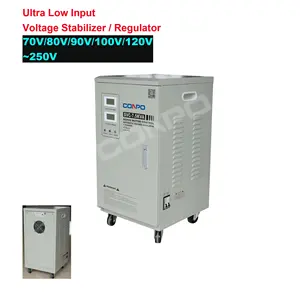 Penstabil tegangan otomatis, 70V/80V/90V/100V/120V ~ 250V Ultra rendah SVC-7.5KVA regulator/Estabilizador de voltaje