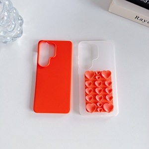Coque de téléphone 2-en-1 mignonne en forme de cœur avec ventouse pour Samsung Galaxy S23 S24 S25 S26 Ultra Fe Plus, antidérapante, cadeau pour fille - Product Image 2