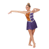 Justaucorps de majorette personnalisé à sequins et blocs de couleur, dos nu en maille, avec jupe, pour femme adulte, compétition, baton de majorette, scène de cheerleading