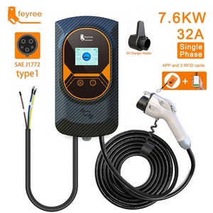 Estación de Carga para Vehículos Eléctricos, 32A, CCS Tipo 2 y Tipo 1, Wallbox, Montaje en Pared, 7.6KW, Cable IEC62196, Control por Aplicación - Product Image 4